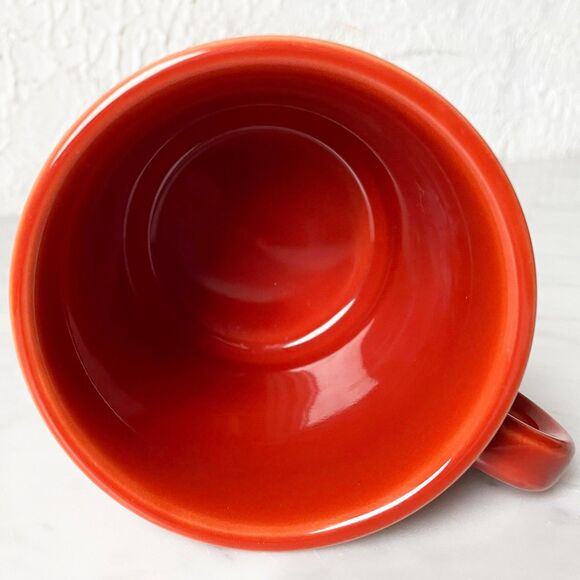 Fiestaware Tom & Jerry Ring Handle Mug - Paprika Fiesta Ware Homer Laughlin Cup - Picture 6 of 6
